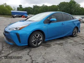 2021 Toyota Prius L Eco with VIN JTDKAMFU1M3146516, listed as a Copart auction lot 58406175 with 19,911 mi miles and Salvage title. Bid and sale history available at DreamBid. Image 1.