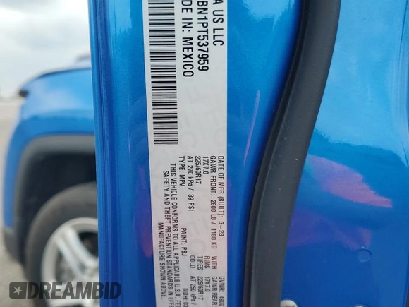 2023 Jeep Compass Latitude z VIN 3C4NJDBN1PT537959, wystawiony jako Copart lot #59963855 z przebiegiem 24 636 mil mil oraz Szkoda całkowita • Salvage title. Historia ofert i sprzedaży dostępna na DreamBid. Obrazek 14.