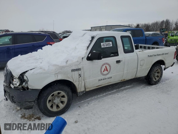 2008 Ford Ranger XL with VIN 1FTYR14U18PA99135, listed as a Copart auction lot 45734455 with 123,264 mi miles and Clean Title. Bid and sale history available at carsss.com. Image 1.