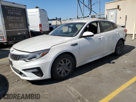2019 Kia Optima LX with VIN 5XXGT4L36KG329998, listed as a Copart auction lot 74248564 with 123,941 mi miles and Salvage Title. Bid and sale history available at DreamBid. Image 1.