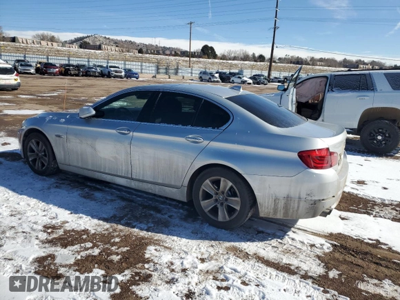 2011 BMW 5 Series 528i with VIN WBAFR1C52BC749927, listed as a Copart auction lot 44520165 with 125,434 mi miles and Salvage Title. Bid and sale history available at carsss.com. Image 2.