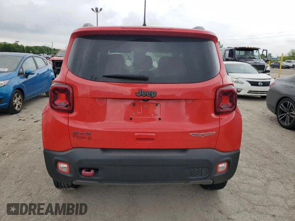 2020 Jeep Renegade Trailhawk with VIN ZACNJBC18LPL78758, listed as a Copart auction lot 56704665 with Not provided miles and Salvage title. Bid and sale history available at DreamBid. Image 6.