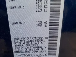 2025 Nissan LEAF SV Plus with VIN 1N4CZ1CV8SC561070, listed as a Copart auction lot 41474905 with 572 mi miles and Salvage Title. Bid and sale history available at carsss.com. Image 16.