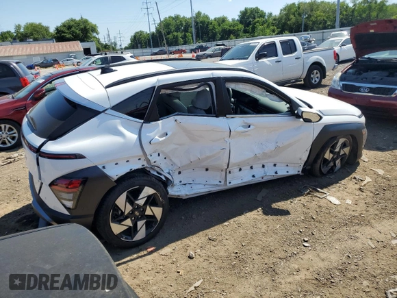2024 Hyundai Kona Limited with VIN KM8HECA38RU123397, listed as a Copart auction lot 58835174 with 1,225 mi miles and Salvage Title. Bid and sale history available at DreamBid. Image 3.