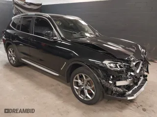 2024 BMW X3 xDrive30i with VIN 5UX53DP03R9T55598, listed as a IAAI auction lot 41223077 with 9,923 mi miles. Bid and sale history available at carsss.com. Image 1.