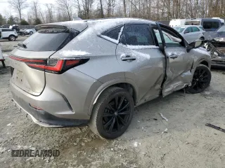 2023 Lexus NX with VIN 2T2KGCEZ4PC026187, listed as a Copart auction lot 42066325 with 38,382 mi miles and Salvage Title. Bid and sale history available at carsss.com. Image 3.