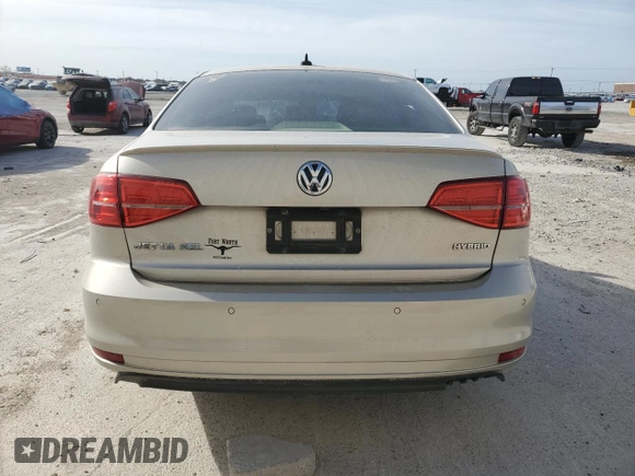2015 Volkswagen Jetta Sedan Hybrid SEL Premium with VIN 3VW637AJXFM427884, listed as a Copart auction lot 49460505 with 58,950 mi miles and Salvage Title. Bid and sale history available at carsss.com. Image 6.