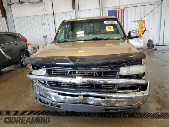 2001 Chevrolet Silverado 1500 LS with VIN 1GCEK19T51E127687, listed as a Copart auction lot 52700045 with Not Provided miles and Non Repairable. Bid and sale history available at DreamBid. Image 5.
