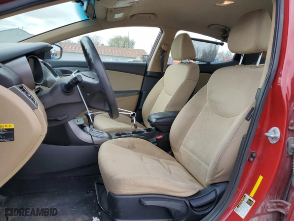 2012 Hyundai Elantra GLS with VIN KMHDH4AEXCU435645, listed as a Copart auction lot 51084635 with 212,753 mi miles and Salvage Title. Bid and sale history available at carsss.com. Image 7.