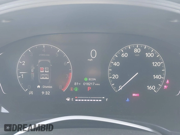 2024 Honda Civic Sport with VIN 2HGFE2F59RH562595, listed as a IAAI auction lot 41681632 with 18,217 mi miles and . Bid and sale history available at DreamBid. Image 7.