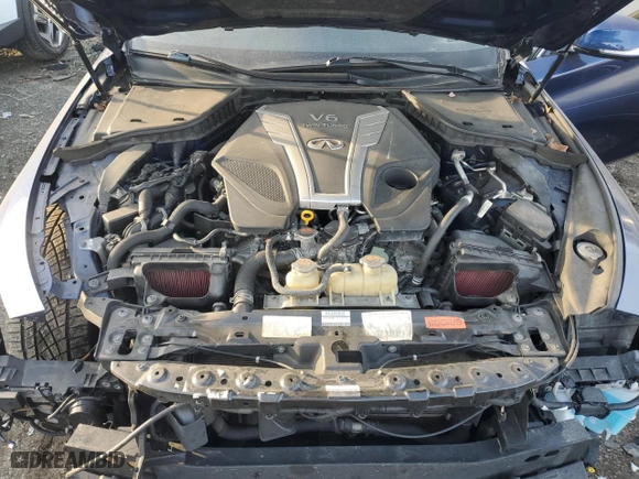 2016 Infiniti Q50 3.0t Red Sport 400 with VIN JN1FV7ARXGM450567, listed as a Copart auction lot 85932924 with 80,925 mi miles and Salvage Title. Bid and sale history available at carsss.com. Image 11.