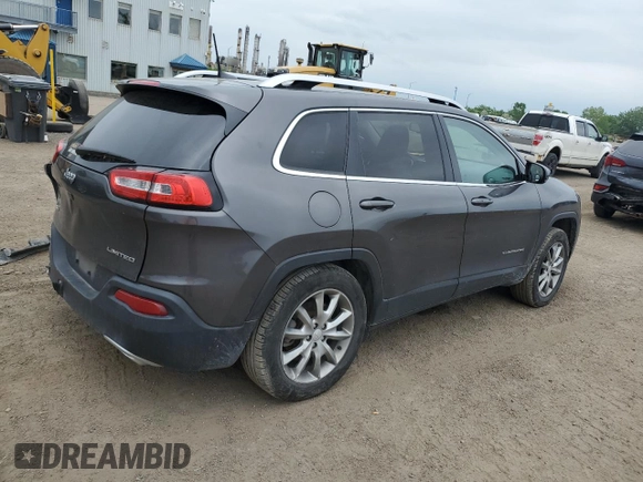 2018 Jeep Cherokee Limited with VIN 1C4PJMDX2JD535187, listed as a Copart auction lot 61587885 with 142,982 mi miles and Salvage title. Bid and sale history available at DreamBid. Image 3.