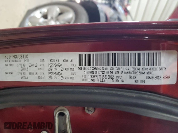 2018 Ram 1500 SLT z VIN 1C6RR7LT1JS313812, wystawiony jako Copart lot #89197235 z przebiegiem 103 374 mil mil oraz Szkoda całkowita • Salvage title. Historia ofert i sprzedaży dostępna na DreamBid. Obrazek 13.