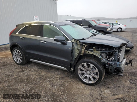 2021 Cadillac XT4 AWD Premium Luxury with VIN 1GYFZDR43MF057481, listed as a Copart auction lot 80966804 with 52,339 mi miles and Salvage Title. Bid and sale history available at carsss.com. Image 4.