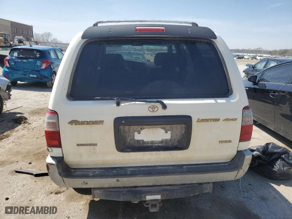 2000 Toyota 4Runner Limited with VIN JT3HN87R1Y0276159, listed as a Copart auction lot 46527995 with 325,867 mi miles and Salvage Title. Bid and sale history available at carsss.com. Image 6.