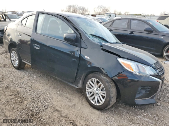 2022 Mitsubishi Mirage G4 ES with VIN ML32FUFJ6NHF02394, listed as a Copart auction lot 43733815 with 0 mi miles and Salvage Title. Bid and sale history available at carsss.com. Image 4.