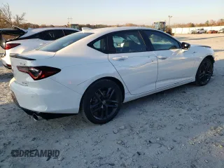 2025 Acura TLX w/A-Spec Package with VIN 19UUB6F54SA000910, listed as a Copart auction lot 82990624 with 5 mi miles and Salvage Title. Bid and sale history available at carsss.com. Image 3.