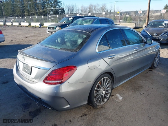 2015 Mercedes-Benz C-Class C 300 with VIN 55SWF4JB2FU076697, listed as a IAAI auction lot 41357468 with 107,027 mi miles. Bid and sale history available at carsss.com. Image 4.