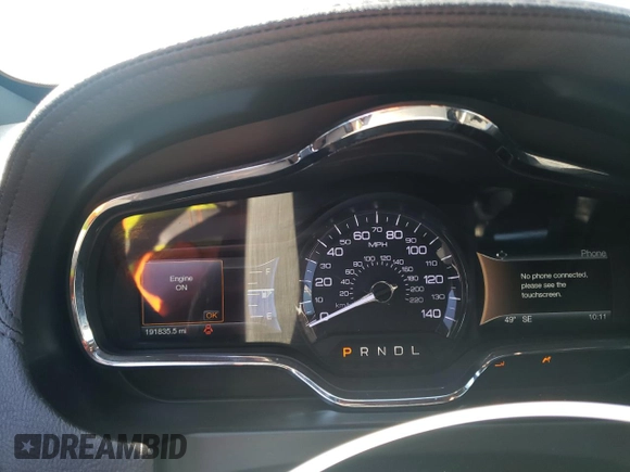 2019 Lincoln MKT with VIN 2LMHJ5NK0KBL02980, listed as a Copart auction lot 53423215 with 191,835 mi miles and Salvage Title. Bid and sale history available at DreamBid. Image 9.