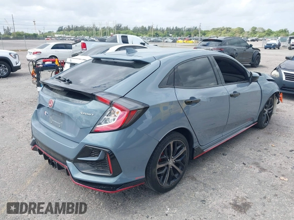 2021 Honda Civic Sport with VIN SHHFK7H46MU227865, listed as a IAAI auction lot 41915529 with 81,041 mi miles and . Bid and sale history available at DreamBid. Image 4.