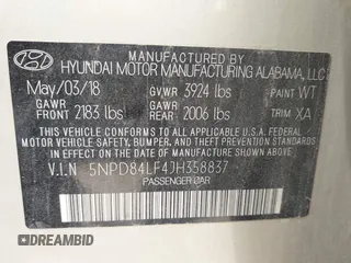 2018 Hyundai Elantra SEL z VIN 5NPD84LF4JH358837, wystawiony jako IAAI lot #42158320 z przebiegiem 111 682 mil mil oraz . Historia ofert i sprzedaży dostępna na DreamBid. Obrazek 9.
