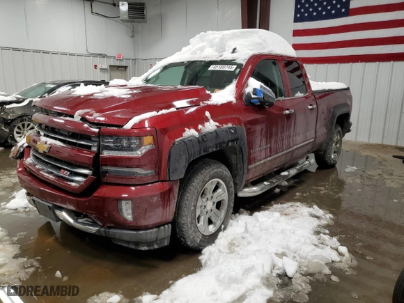 2017 Chevrolet Silverado 1500 LTZ with VIN 1GCVKSEC5HZ197138, listed as a Copart auction lot 45189745 with 0 mi miles and Salvage Title. Bid and sale history available at carsss.com. Image 1.