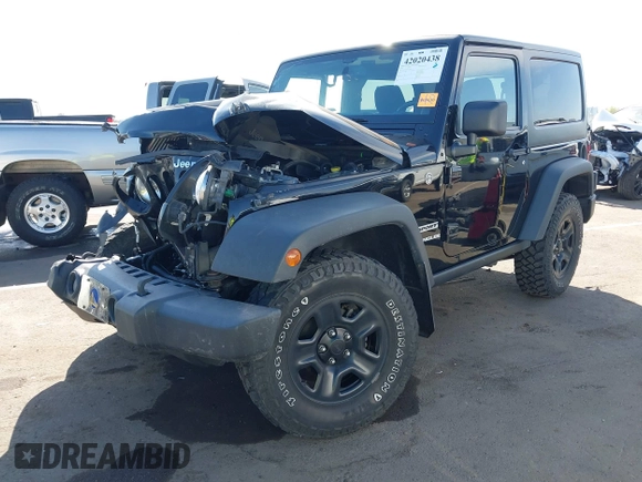 2014 Jeep Wrangler Sport with VIN 1C4AJWAG7EL100344, listed as a IAAI auction lot 42020438 with 87,279 mi miles and . Bid and sale history available at carsss.com. Image 17.