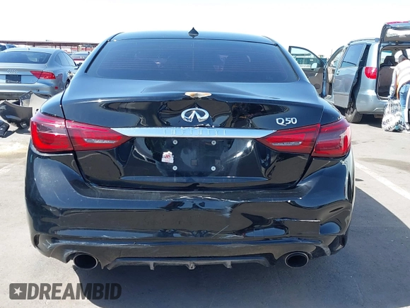 2020 Infiniti Q50 Luxe with VIN JN1EV7AP1LM206746, listed as a IAAI auction lot 42115920 with 94,394 mi miles and . Bid and sale history available at DreamBid. Image 6.
