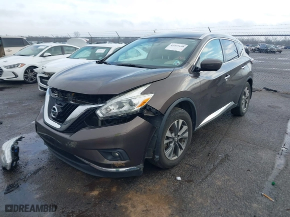 2016 Nissan Murano Platinum with VIN 5N1AZ2MG6GN106877, listed as a IAAI auction lot 41447698 with 124,451 mi miles. Bid and sale history available at carsss.com. Image 17.