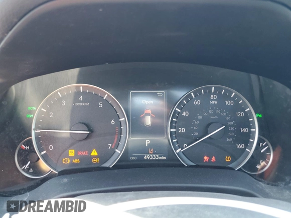 2019 Lexus RX with VIN JTJDZKCA2K2015224, listed as a Copart auction lot 47503314 with 49,333 mi miles and Non Repairable. Bid and sale history available at carsss.com. Image 9.