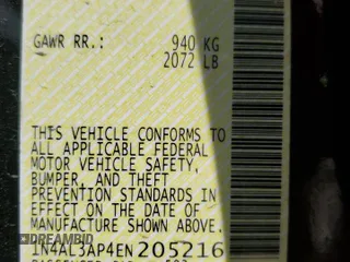2014 Nissan Altima 2.5 S with VIN 1N4AL3AP4EN205216, listed as a Copart auction lot 54380615 with 130,749 mi miles and Salvage Title. Bid and sale history available at carsss.com. Image 12.