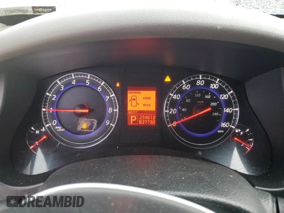 2008 Infiniti EX Journey with VIN JNKAJ09F58M359792, listed as a Copart auction lot 49978085 with 234,612 mi miles and Salvage Title. Bid and sale history available at DreamBid. Image 9.