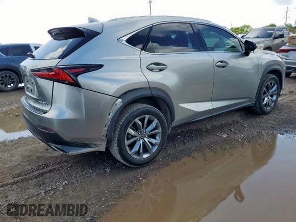 2020 Lexus NX 300 F Sport with VIN JTJSARBZ9L2169655, listed as a Copart auction lot 61182395 with 13,545 mi miles and Salvage title. Bid and sale history available at DreamBid. Image 3.