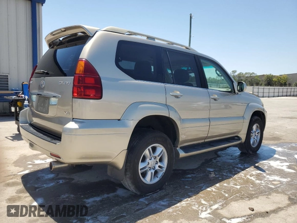 2005 Lexus GX with VIN JTJBT20X350085414, listed as a Copart auction lot 53672345 with 117,146 mi miles and Salvage Title. Bid and sale history available at carsss.com. Image 3.