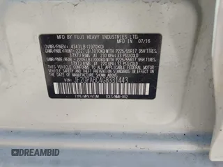 2016 Subaru Crosstrek Premium с VIN JF2GPABC4G8331443, выставлен на аукционе IAAI как лот 42145801 с пробегом 82 588 миль миль и . История ставок и продаж доступна на DreamBid. Изображение 9.