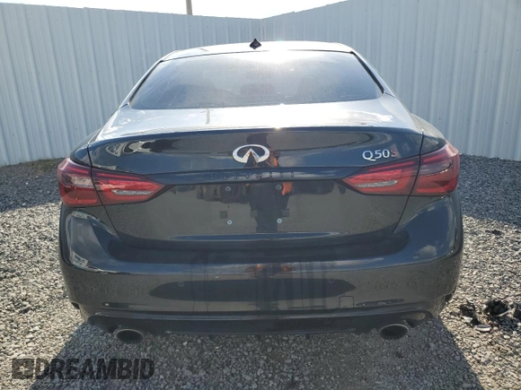 2021 Infiniti Q50 Red Sport 400 with VIN JN1FV7DP4MM850274, listed as a Copart auction lot 79817564 with Not Provided miles and Clean Title. Bid and sale history available at DreamBid. Image 6.
