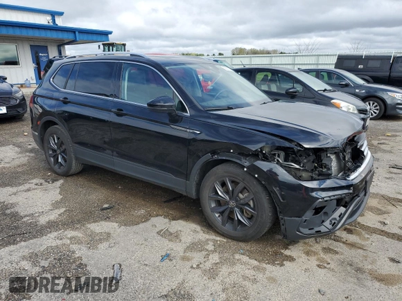 2023 Volkswagen Tiguan SE with VIN 3VVNB7AX2PM058818, listed as a Copart auction lot 55518755 with 35,878 mi miles and Salvage title. Bid and sale history available at DreamBid. Image 4.