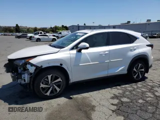 2021 Lexus NX 300h with VIN JTJGJRDZ8M5012895, listed as a Copart auction lot 62593635 with 41,210 mi miles and Salvage title. Bid and sale history available at DreamBid. Image 1.