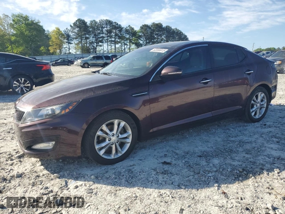 2013 Kia Optima EX with VIN 5XXGN4A79DG140944, listed as a Copart auction lot 52099915 with 150,866 mi miles and Salvage Title. Bid and sale history available at carsss.com. Image 1.