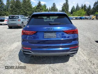2023 Audi Q3 S line Premium Plus with VIN WA1EECF34P1117590, listed as a Copart auction lot 57404685 with 14,486 mi miles and Salvage title. Bid and sale history available at DreamBid. Image 6.