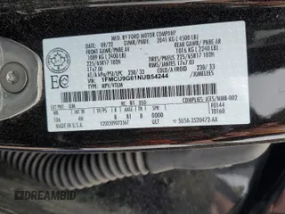 2022 Ford Escape SE with VIN 1FMCU9G61NUB54244, listed as a Copart auction lot 60967735 with 64,033 mi miles and Clean title. Bid and sale history available at DreamBid. Image 13.