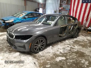 2021 BMW 3 Series 330i xDrive with VIN WBA5R7C08MFK51106, listed as a Copart auction lot 88921305 with 44,889 mi miles and Salvage Title. Bid and sale history available at carsss.com. Image 1.