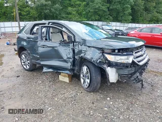 2015 Ford Edge Titanium z VIN 2FMPK4K8XFBB75927, wystawiony jako IAAI lot #42236462 z przebiegiem 99 282 mil mil oraz . Historia ofert i sprzedaży dostępna na DreamBid. Obrazek 1.