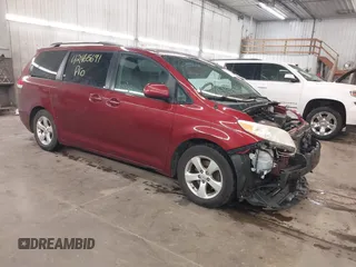 2011 Toyota Sienna LE AAS with VIN 5TDKK3DC9BS105483, listed as a IAAI auction lot 42465691 with 196,426 mi miles and . Bid and sale history available at DreamBid. Image 1.