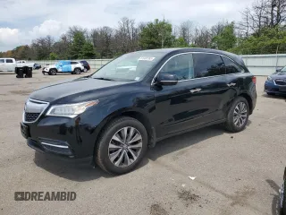2016 Acura MDX Technology with VIN 5FRYD4H4XGB062702, listed as a Copart auction lot 61008765 with 106,968 mi miles and Salvage title. Bid and sale history available at DreamBid. Image 1.