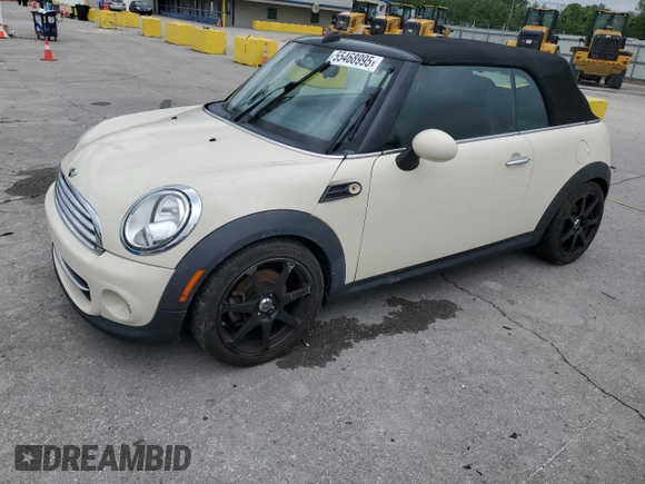 2012 MINI Convertible with VIN WMWZN3C57CT134585, listed as a Copart auction lot 55468995 with 145,645 mi miles and Clean title. Bid and sale history available at DreamBid. Image 1.
