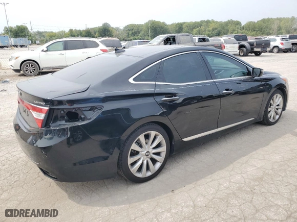 2014 Hyundai Azera Limited with VIN KMHFH4JGXEA424725, listed as a Copart auction lot 71467274 with 39,689 mi miles and Salvage Title. Bid and sale history available at carsss.com. Image 3.