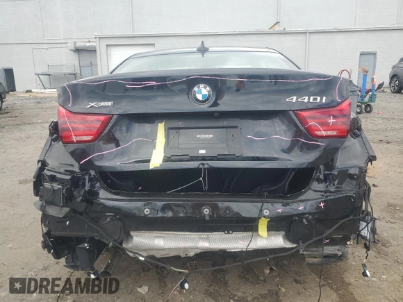 2019 BMW 4 Series 440i xDrive with VIN WBA4W9C52KAF94728, listed as a Copart auction lot 56696245 with 26,713 mi miles and Salvage title. Bid and sale history available at DreamBid. Image 6.