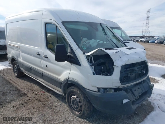 2017 Ford Transit Van with VIN 1FTYR2CM9HKA61043, listed as a IAAI auction lot 41282597 with NaN miles. Bid and sale history available at carsss.com. Image 1.