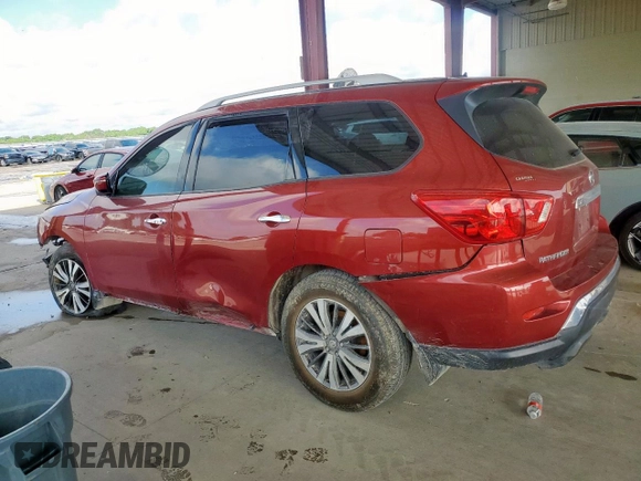 2017 Nissan Pathfinder S with VIN 5N1DR2MN7HC672605, listed as a Copart auction lot 57998845 with 105,434 mi miles and Clean title. Bid and sale history available at DreamBid. Image 2.